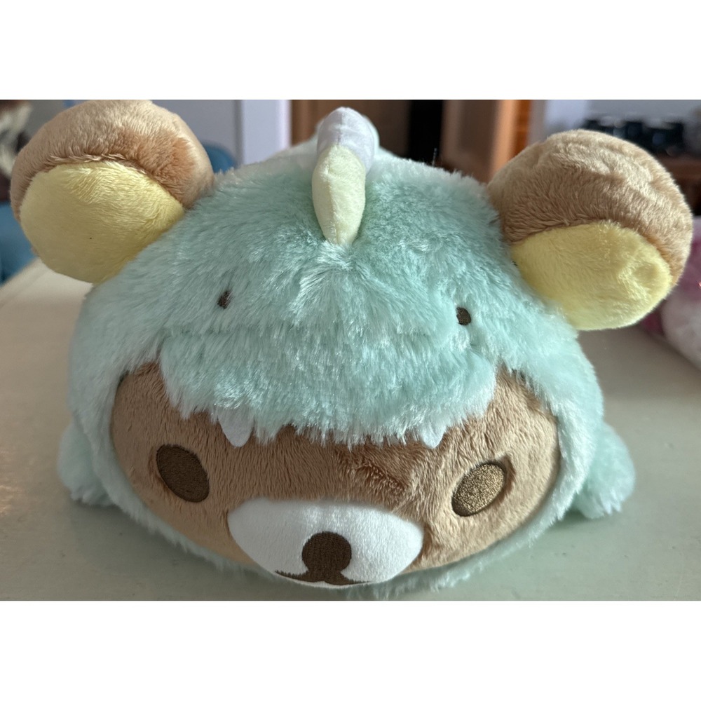 Rilakkuma San-X Original Plays with Dino Laydown Wink Series Plush - Soft Green